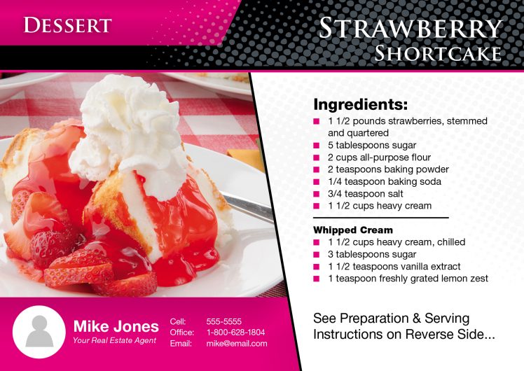 realtor recipe cards