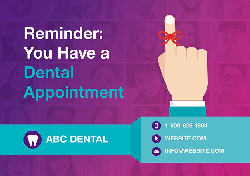 reminder postcard for dentist