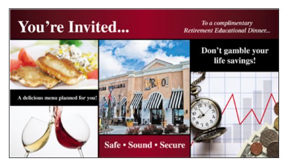 effective postcard advertising a financial seminar