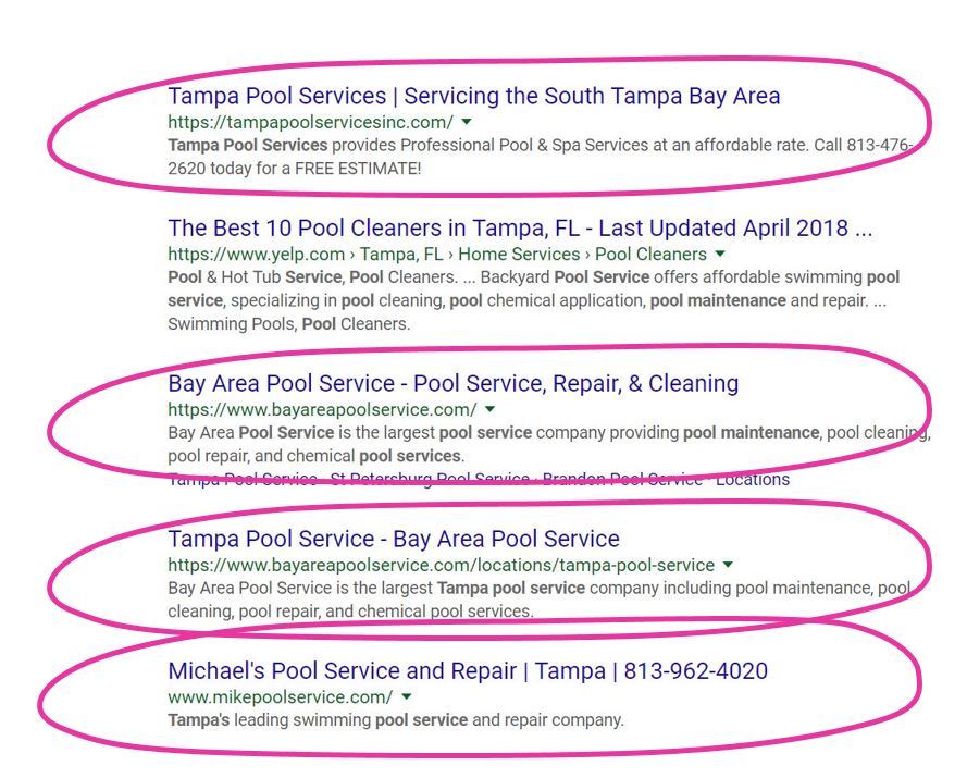 seo for pool company