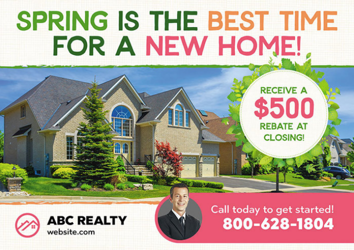 spring real estate postcard