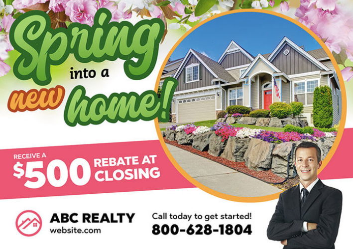 spring real estate postcard