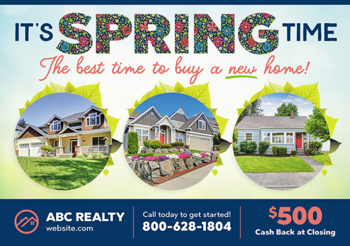 spring real estate postcards
