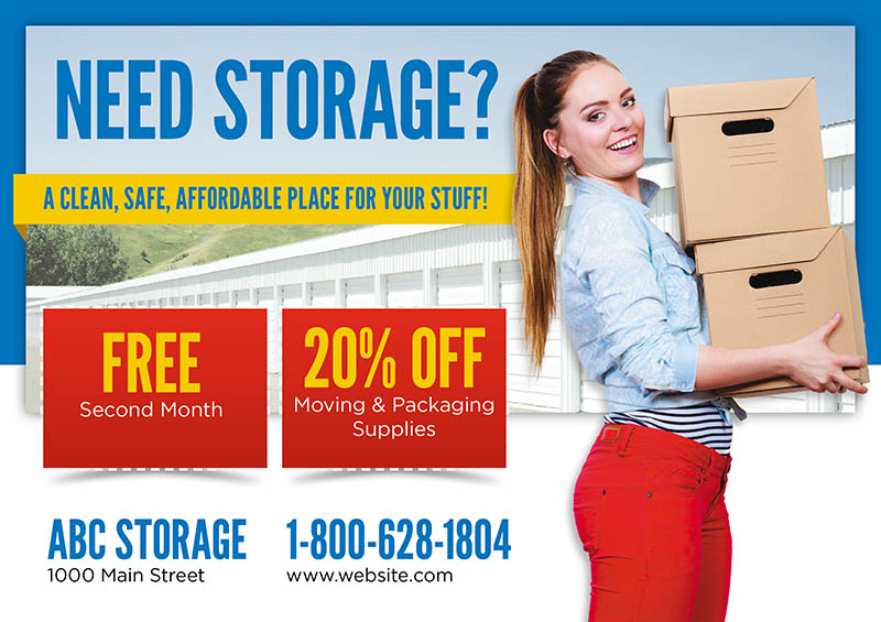 storage postcard template