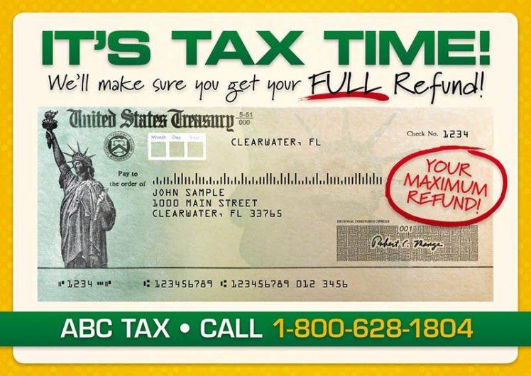 tax practice postcard