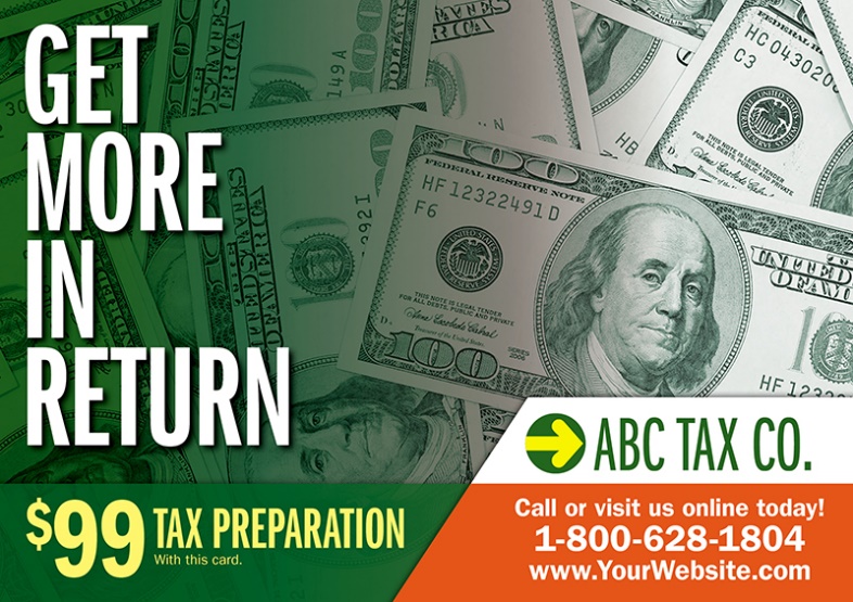tax prep postcard