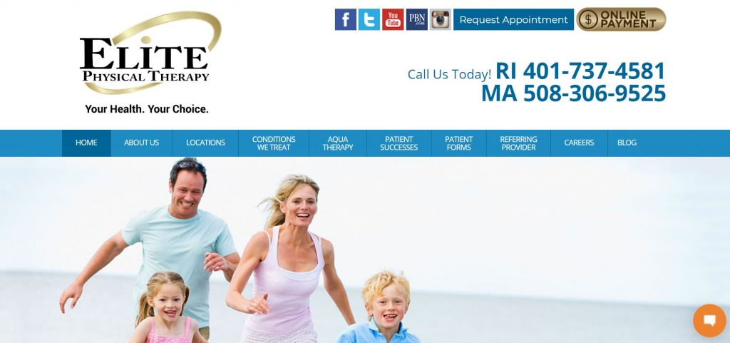 physical therapy website example