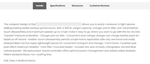 wheelchair website description