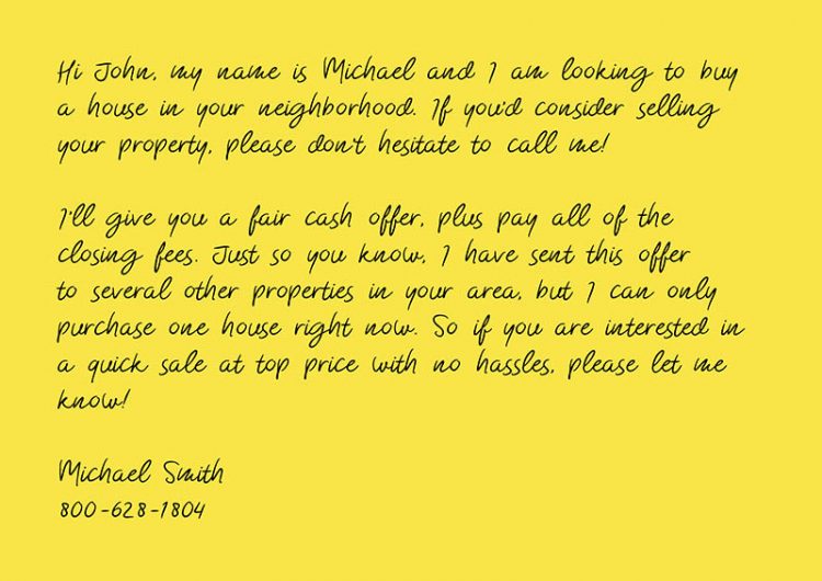 yellow letter postcard