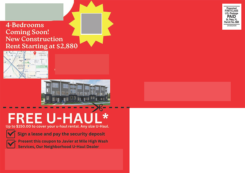 Successful Rental/Leasing Postcard Campaign