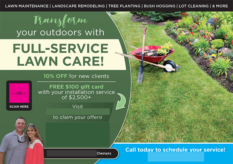 Successful Landscaping Postcard Campaign