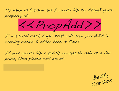 Successful Real Estate Investment Postcard Campaign