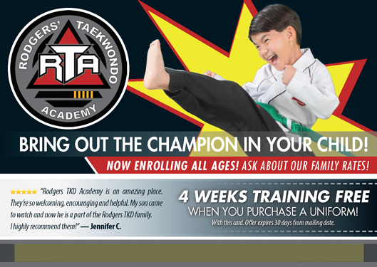 Successful Martial Arts Postcard Campaign