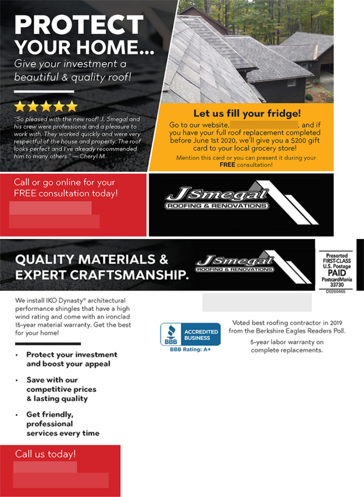 Successful Roofing Postcard Campaign