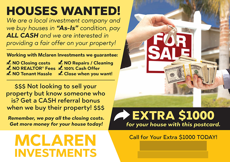 Successful Real Estate Investment Postcard Campaign
