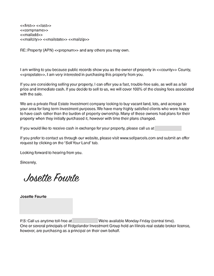 Successful Real Estate Investment Postcard Campaign