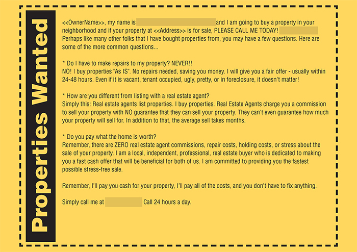 Successful Real Estate Investment Postcard Campaign