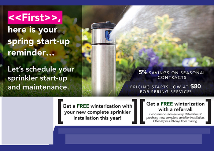 Successful Landscaping Postcard Campaign