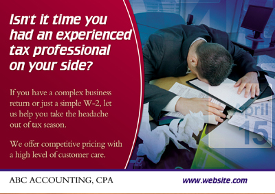 Successful Accounting/Taxes Postcard Campaign