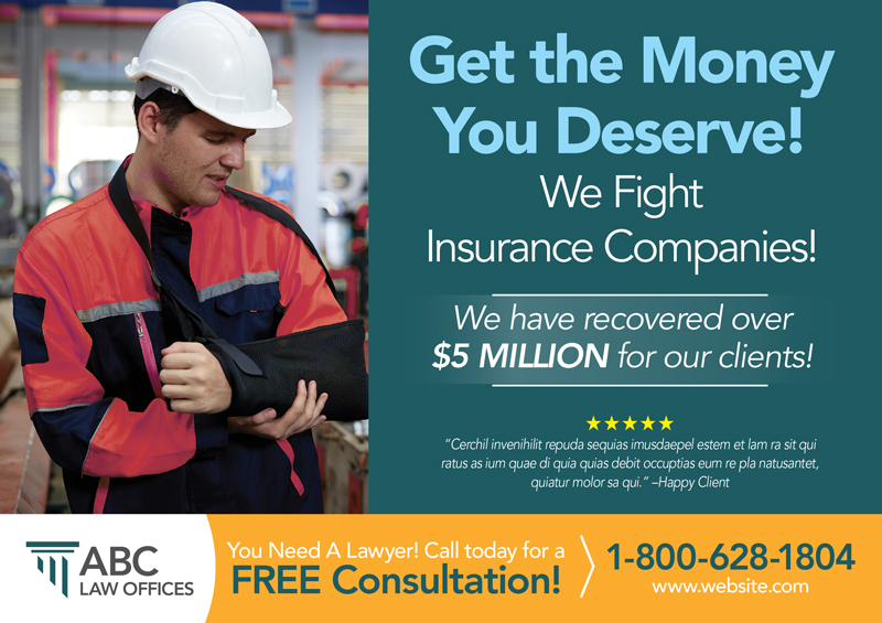 Attorney Personal Injury Marketing Postcard
