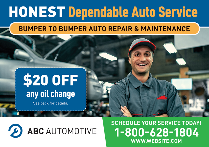 Auto Repair Direct Mail Postcard