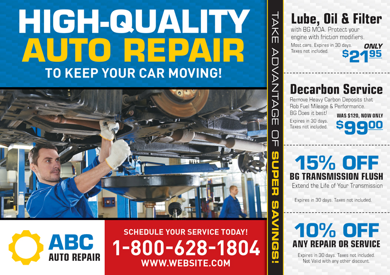 Auto Repair Postcard
