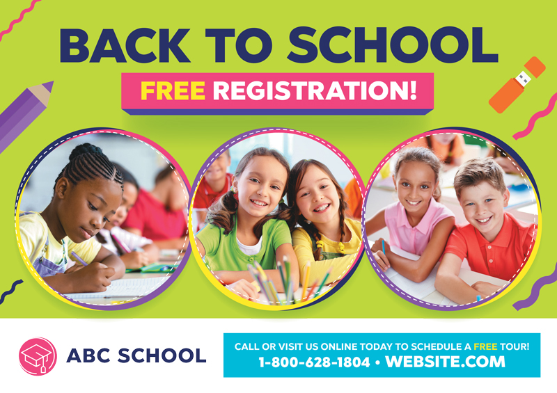 Back to School Advertising Post Card