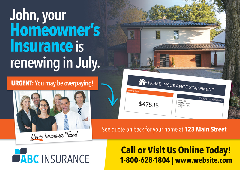 Car Insurance Postcard Example