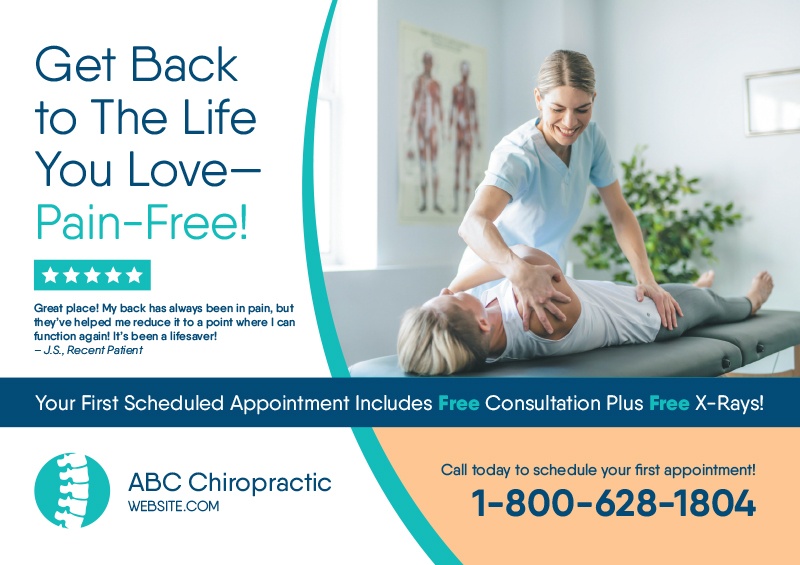 Chiropractic Marketing Postcard Sample