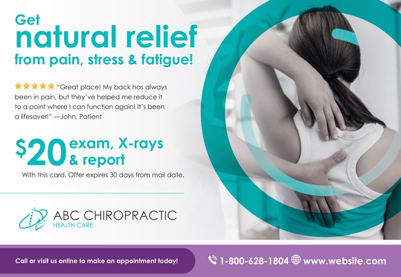 Chiropractor Marketing Postcard Design