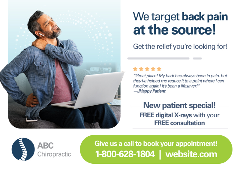 Chiropractor Postcard Design