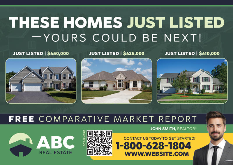 Classy Real Estate Just Listed Postcard