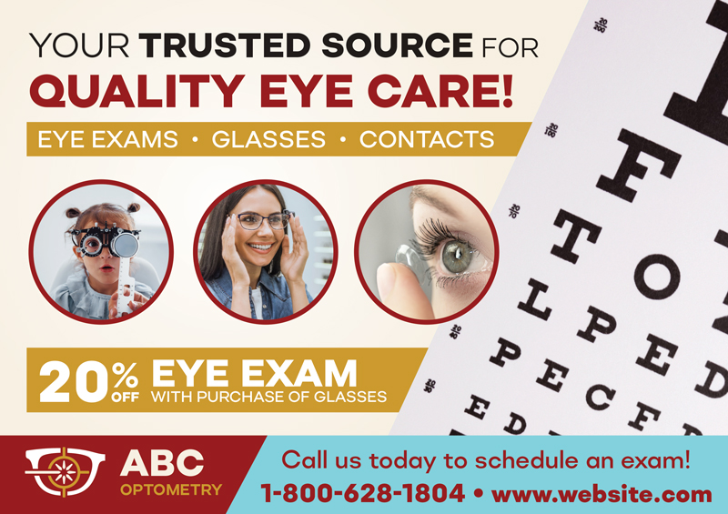 Eye Care Postcard Design
