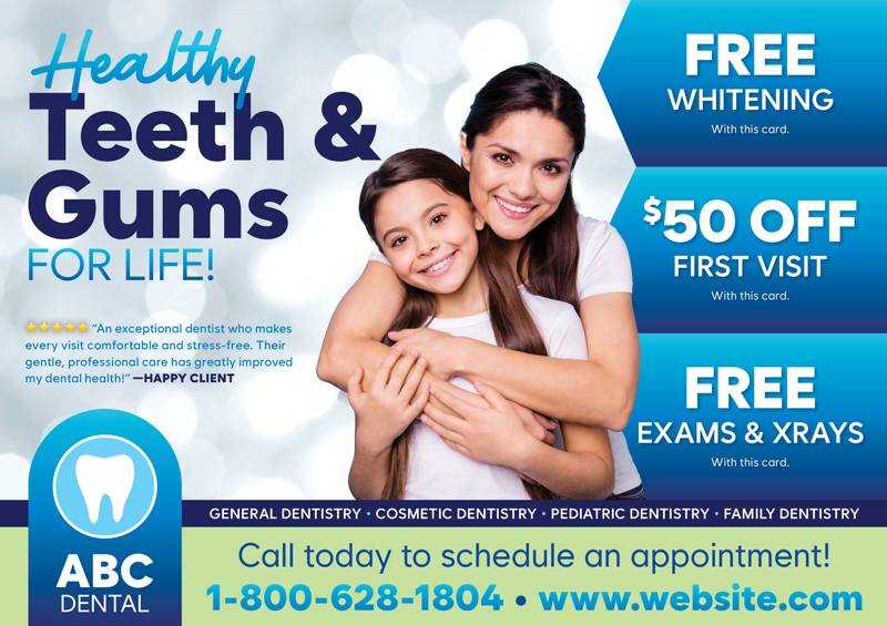Family Dentistry Postcard Sample