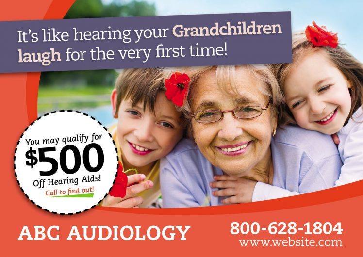 hearing aid postcard design