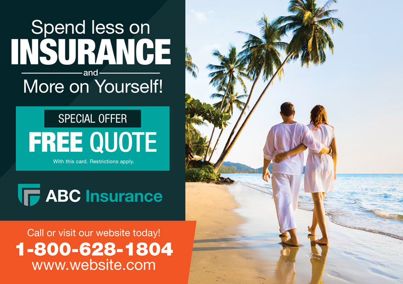 Insurance Postcard With Money On Fork