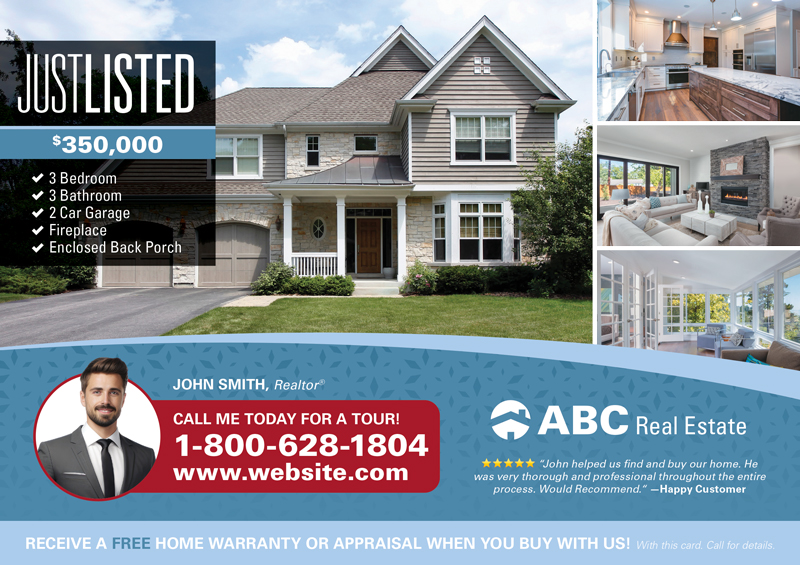 Just Listed Postcard Templates