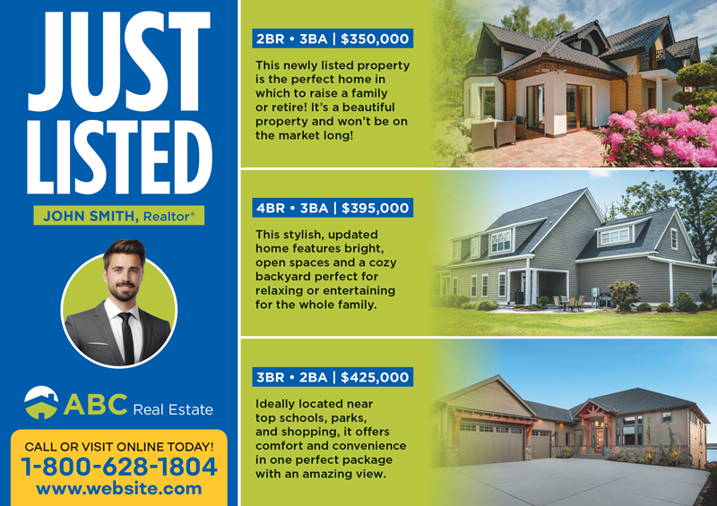 Just Listed Postcards Direct Mail