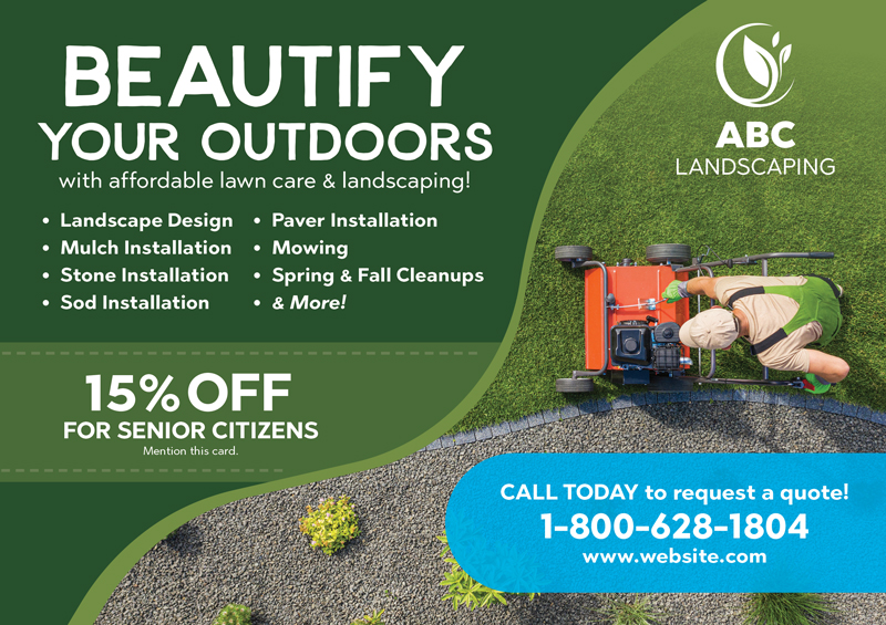 Lawn Maintenance Postcard