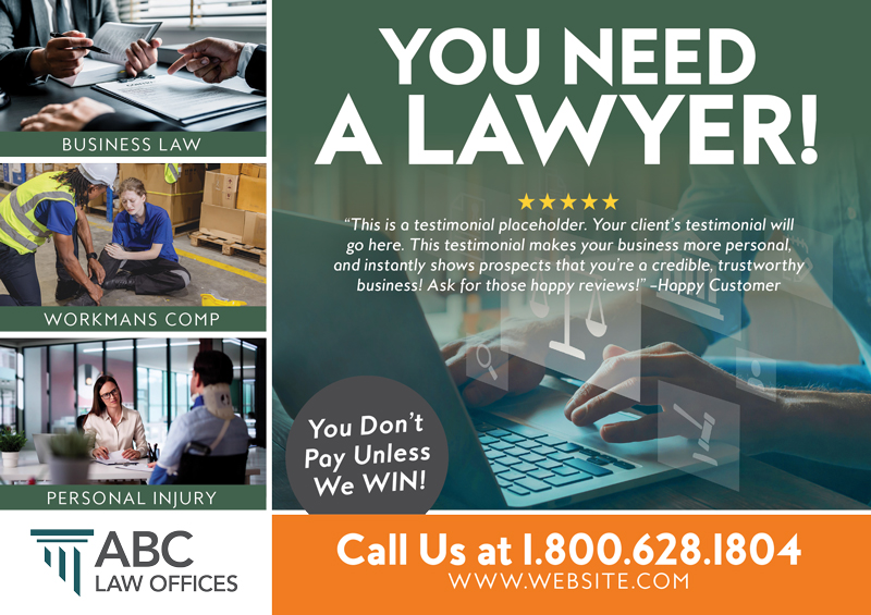 Lawyer Marketing Promotional Mailer