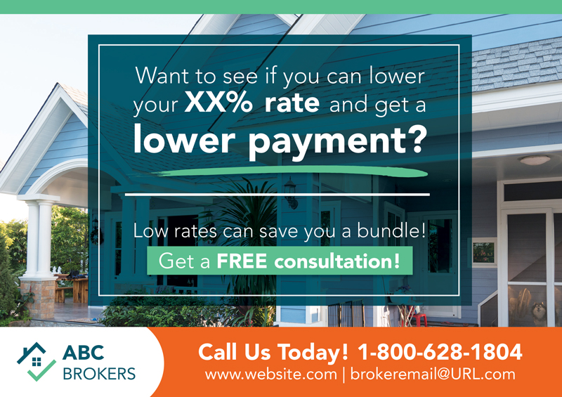 Lower Mortgage Rate Refinance Postcard