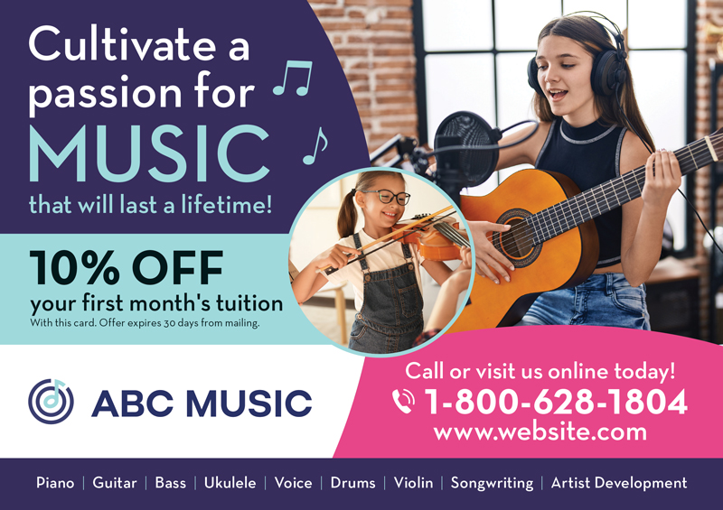 Music School Postcard Idea