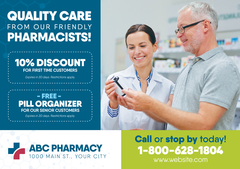 Pharmacy Postcard Sample