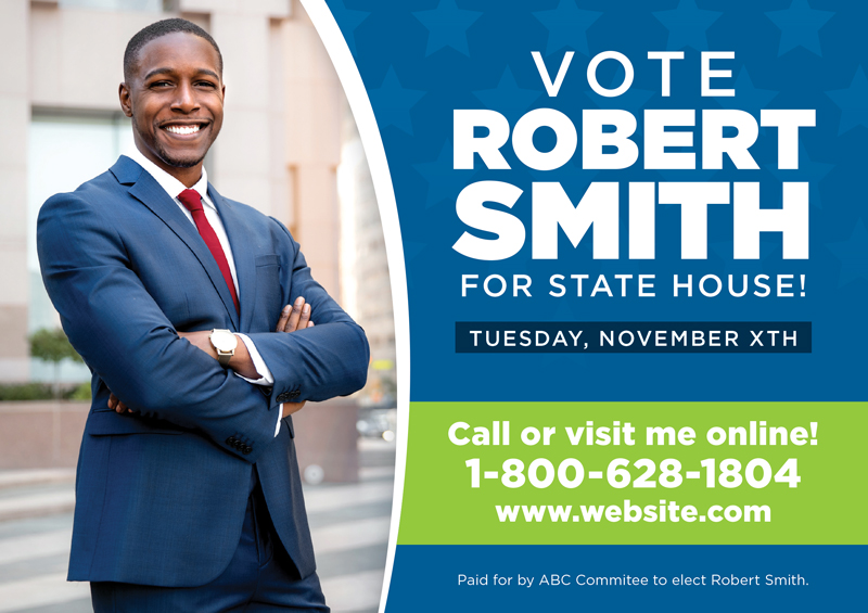 Political Candidate Postcard Design
