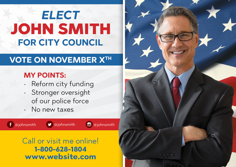 Politician Postcard Example