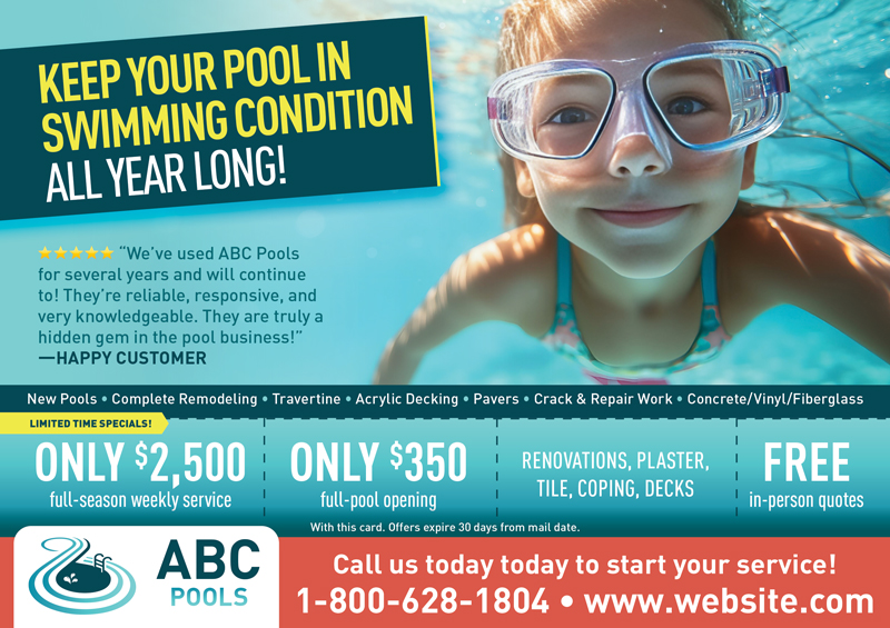 Pool Cleaning Marketing Example