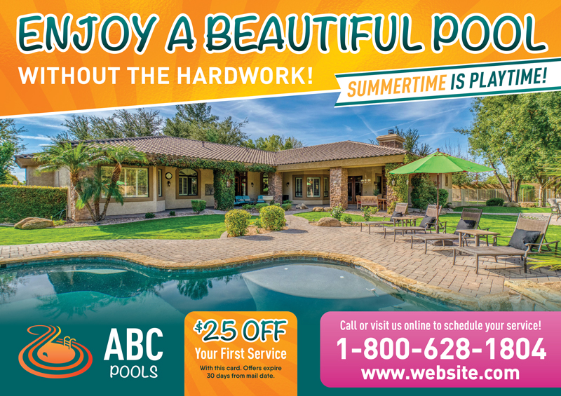 Pool Marketing Postcard