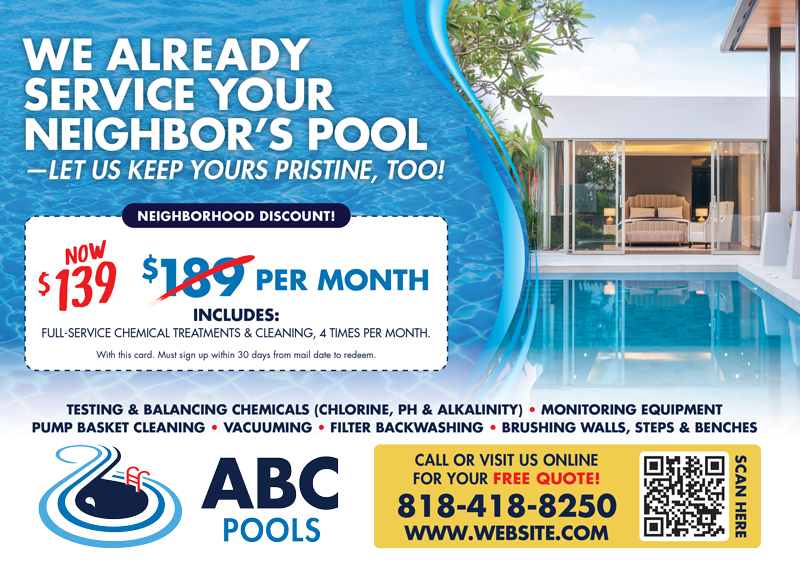 Pool Service Postcard Design