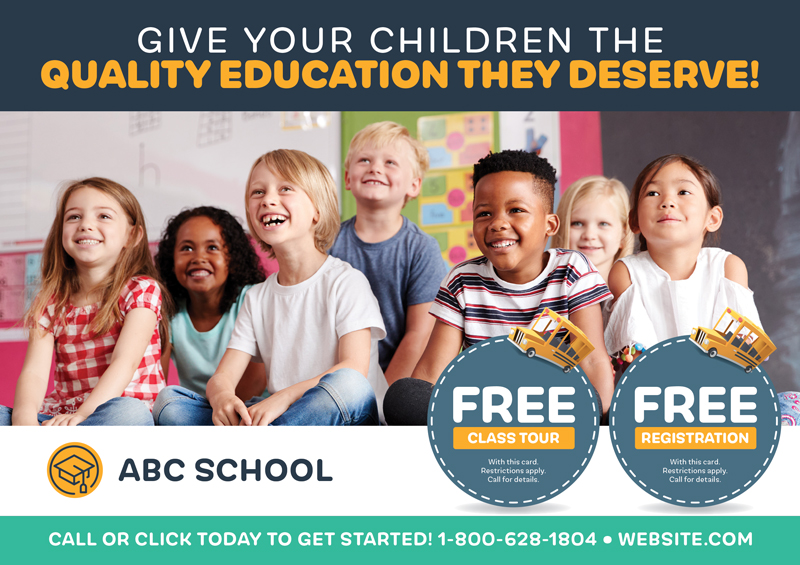 Preschool Marketing Postcard Sample
