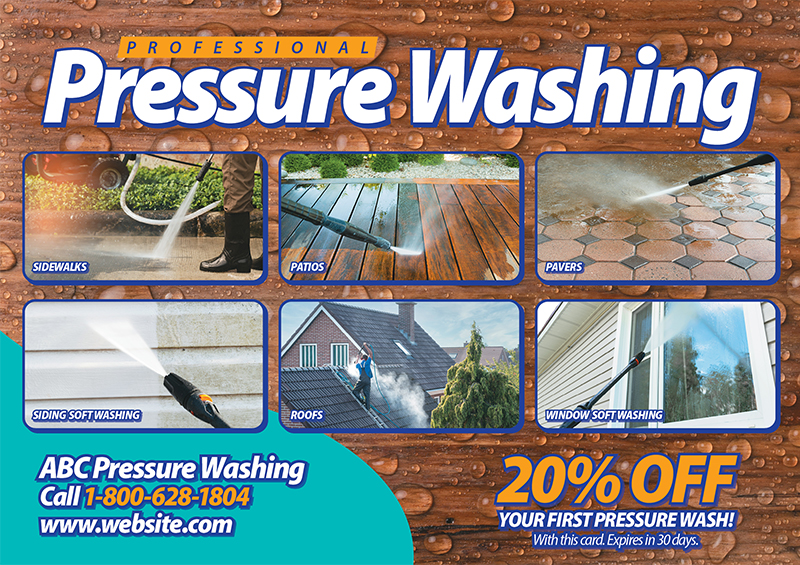 Pressure Washing Postcard Example